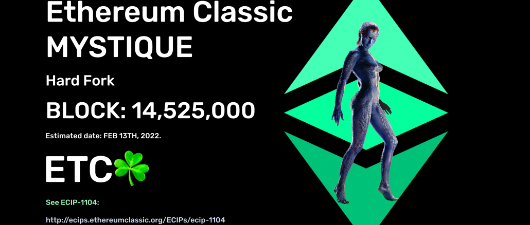 Ethereum classic logo with Mystique