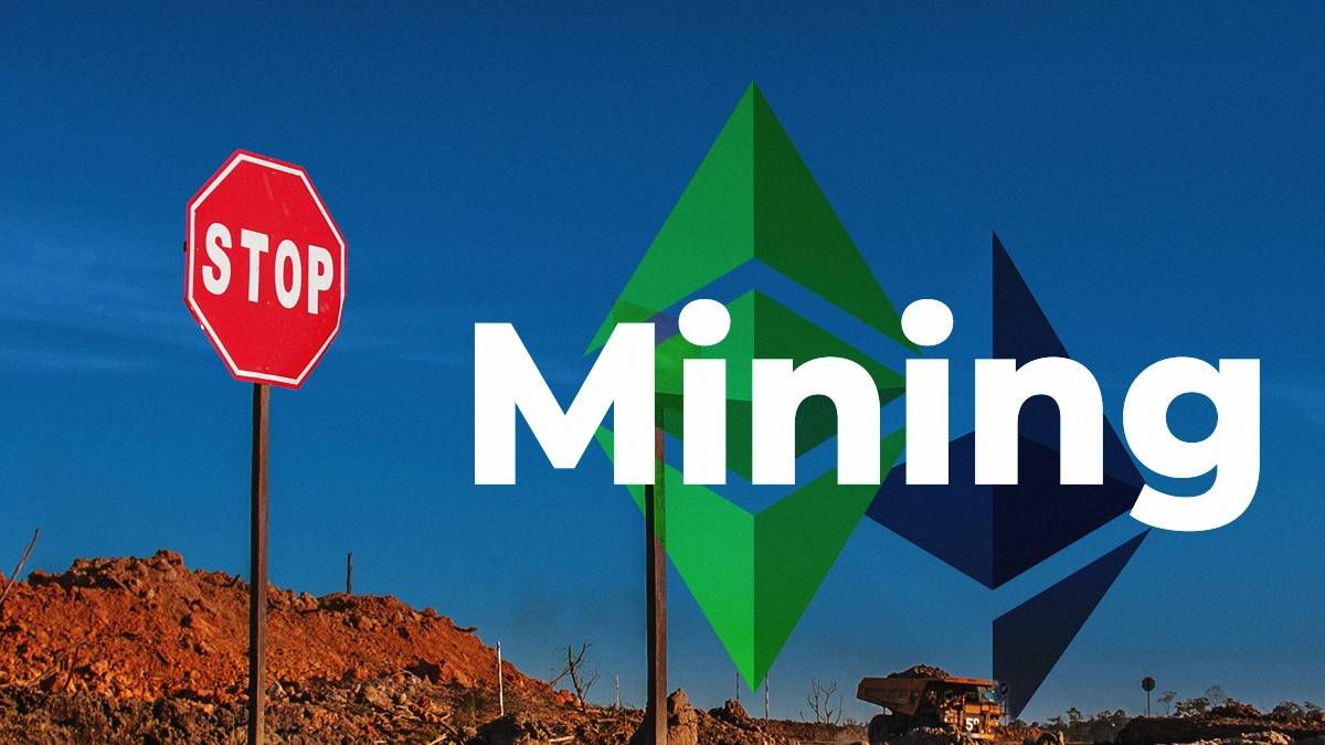 Stop mining - ETH and ETC logos